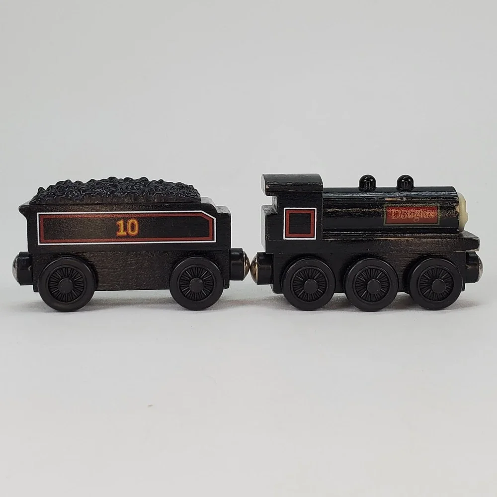 Thomas & Friends Wooden Railway Douglas Engine and Number 10 Tender Black Train